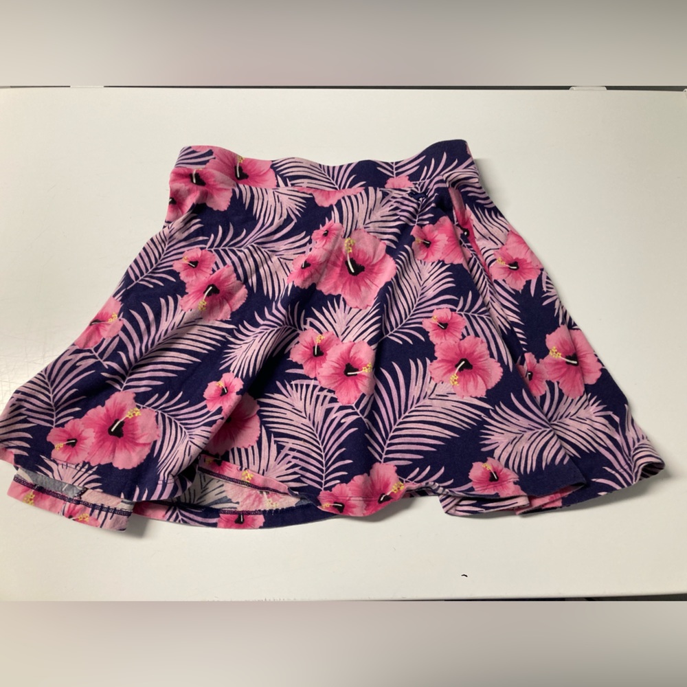 PINK floral skater skirt size small